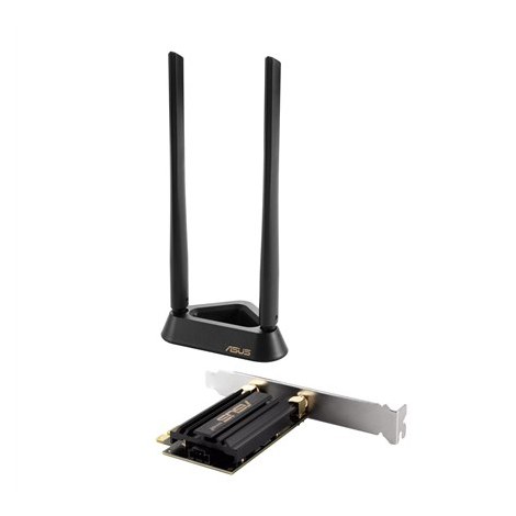 Asus | Tri Band PCI-E WiFi 6E | PCE-AXE59BT | 802.11ax | 574/2402/2042574/2402/2042 Mbit/s | Mbit/s | Ethernet LAN (RJ-45) ports - 4